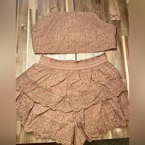 AE Matching Cropped Tank & Skort Set